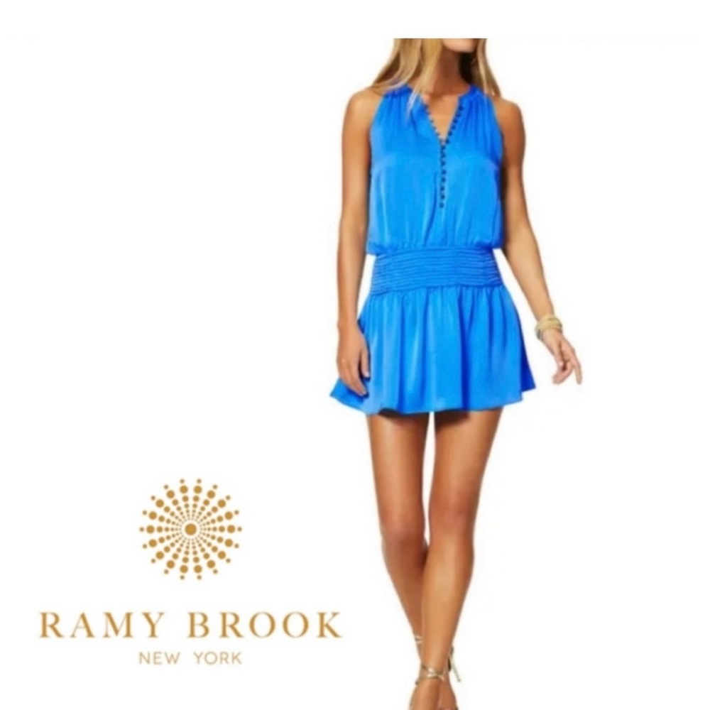 Ramy Brook Vibrant Blue Sleeveless Mini Dress